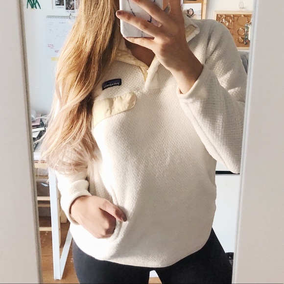 Patagonia Sweaters - Cream/White Patagonia Re-Tool Snap Pull Over